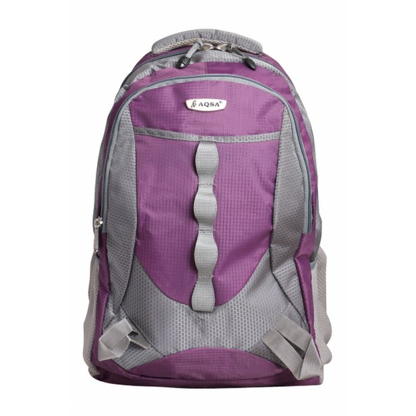 Aqsa ALB54 Stylish Laptop Bag (Purple and Grey)